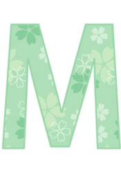 アルファベット「M」