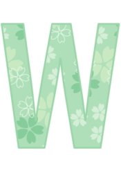 アルファベット「W」