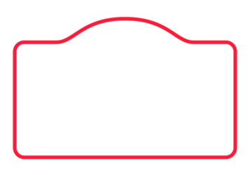 変形長方形フレーム（シンプル線枠）