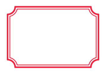 変形長方形フレーム（二重線枠）