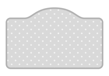 変形長方形フレーム（水玉模様）