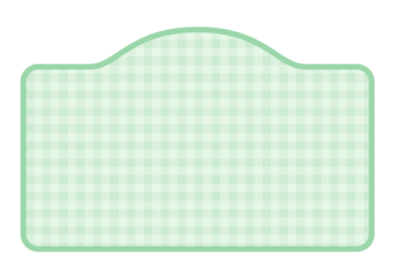 変形長方形フレーム（ギンガムチェック模様）