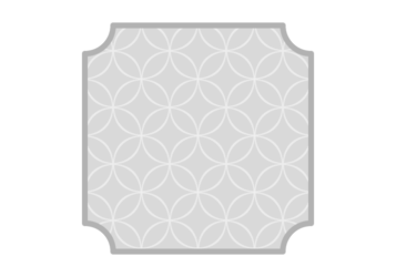 変形正方形フレーム（七宝文様・和柄）