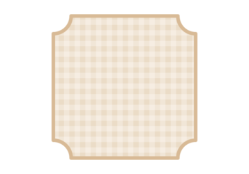 変形正方形フレーム（ギンガムチェック模様）