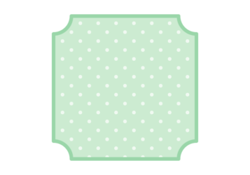 変形正方形フレーム（水玉模様）