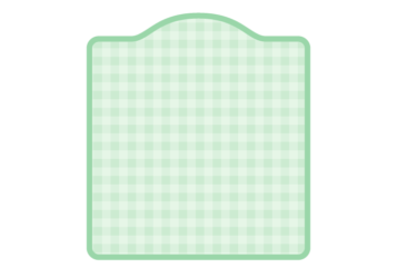 変形正方形フレーム（ギンガムチェック模様）