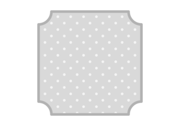 変形正方形フレーム（水玉模様）