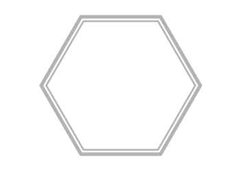 六角形フレーム（二重線枠）