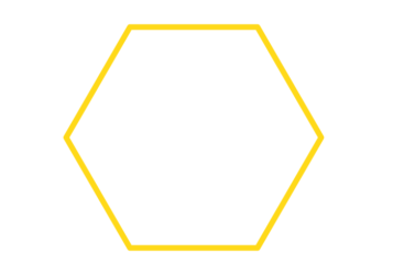 六角形フレーム（シンプル線枠）