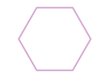 六角形フレーム（シンプル線枠）