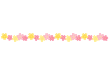サクラ柄（桜模様）の飾り罫線