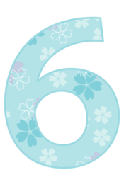 飾り数字「6」