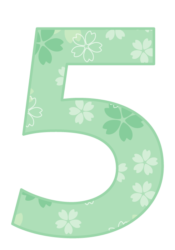 飾り数字「5」