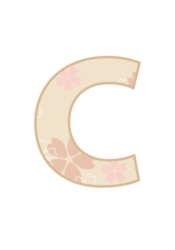 アルファベット「c」