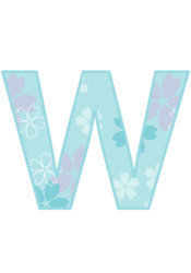 アルファベット「w」