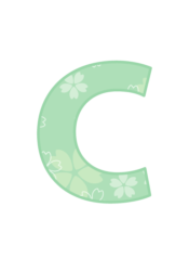 アルファベット「c」