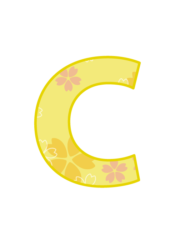 アルファベット「c」