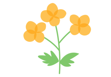 抽象花（シンプルデザイン）
