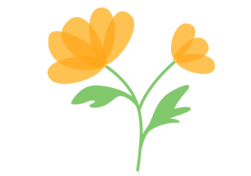 抽象花（シンプルデザイン）
