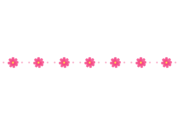 秋の飾り罫線（コスモスの花）