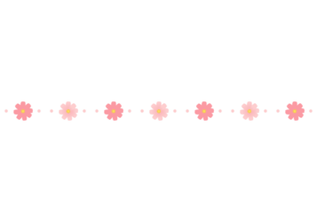 秋の飾り罫線（コスモスの花）