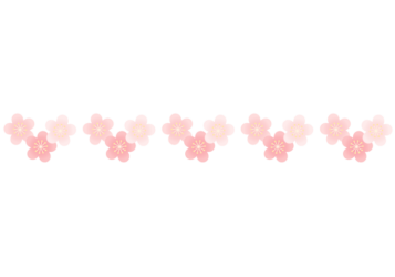冬の飾り罫線（ウメの花）