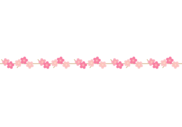 冬の飾り罫線（ウメの花）