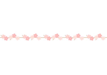 冬の飾り罫線（ウメの花）