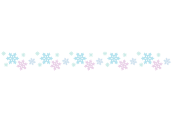 冬の飾り罫線（雪の結晶）