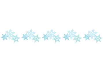 冬の飾り罫線（雪の結晶）