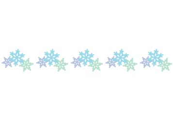 冬の飾り罫線（雪の結晶）