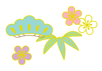和風デザイン（松竹梅文様）