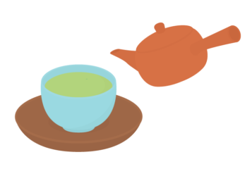 緑茶（湯呑み茶碗と急須）
