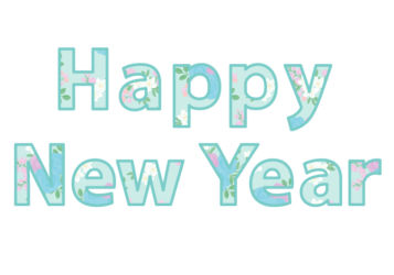 年賀状文字（花文字のHAPPY NEW YEAR）
