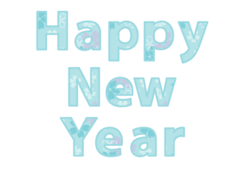 年賀状文字（和風文字のHAPPY NEW YEAR）
