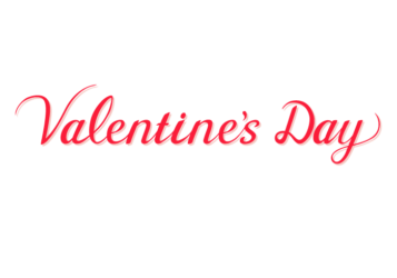 バレンタインデー「Valentine's Day」のカリグラフィー文字