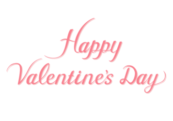 バレンタインデー「Happy Valentine's Day」のカリグラフィー文字