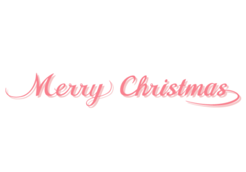 クリスマス「Merry Christmas」のカリグラフィー文字