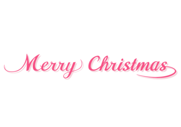 クリスマス「Merry Christmas」のカリグラフィー文字