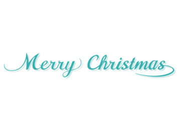 クリスマス「Merry Christmas」のカリグラフィー文字