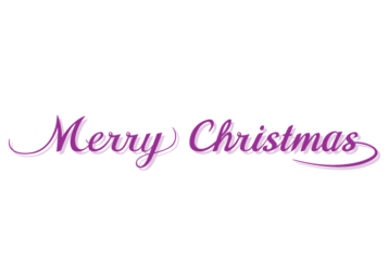 クリスマス「Merry Christmas」のカリグラフィー文字