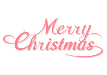 クリスマス「Merry Christmas」のカリグラフィー文字