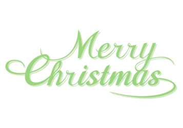 クリスマス「Merry Christmas」のカリグラフィー文字