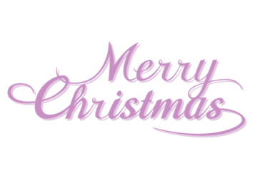 クリスマス「Merry Christmas」のカリグラフィー文字