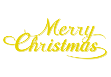 クリスマス「Merry Christmas」のカリグラフィー文字