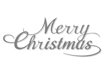 クリスマス「Merry Christmas」のカリグラフィー文字