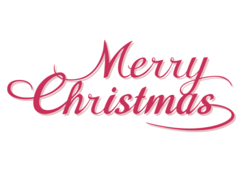 クリスマス「Merry Christmas」のカリグラフィー文字