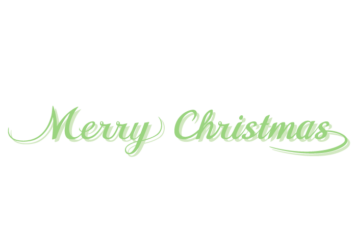クリスマス「Merry Christmas」のカリグラフィー文字