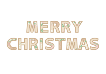 クリスマス「Merry Chritstmas」の飾り文字