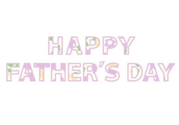 父の日「Happy fater's day」の飾り文字